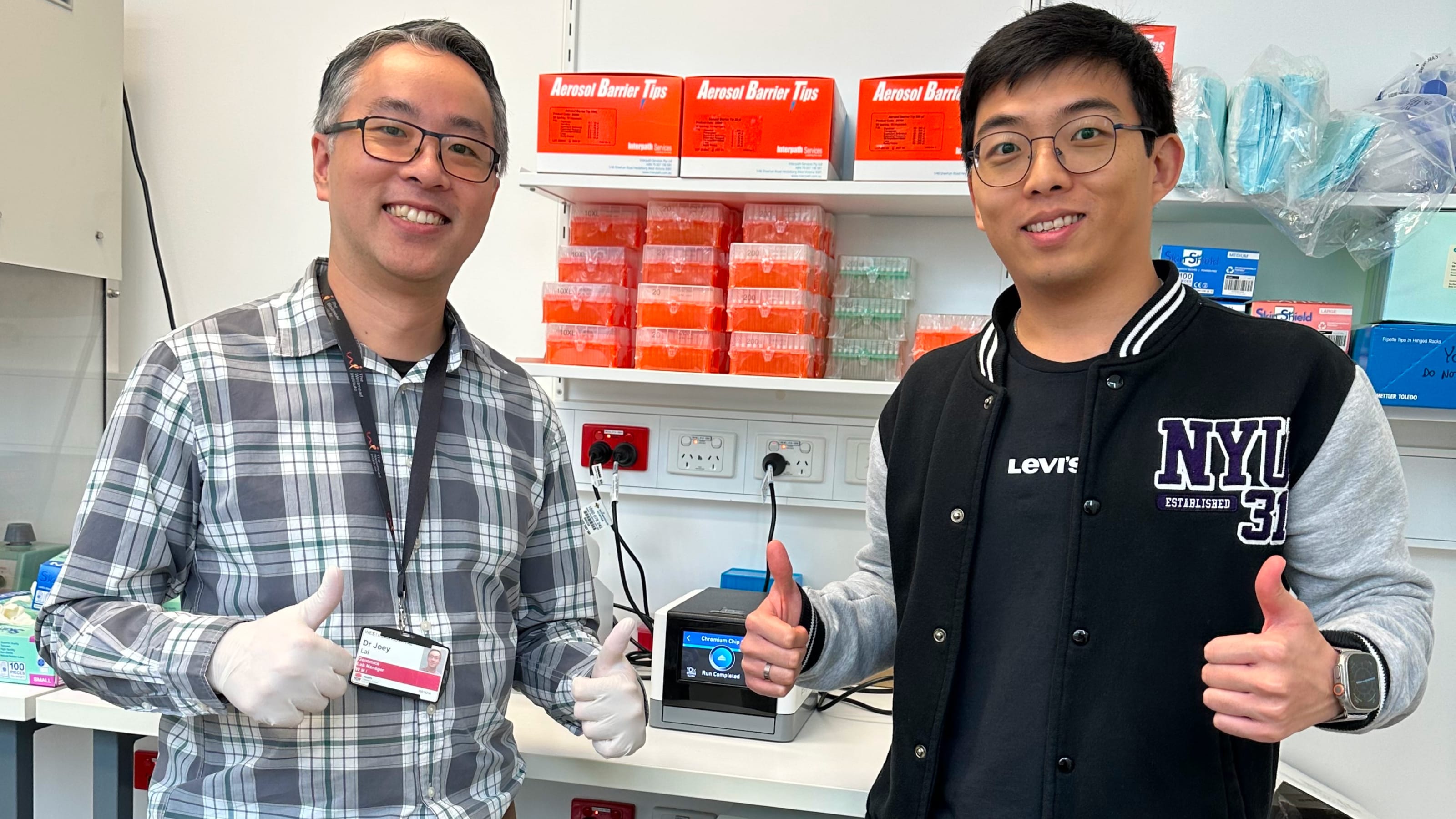 Dr. Joey Lai (left), Westmead Institute for Medical Research, and Dr. Dmitrii Shek (right), Western Sydney University